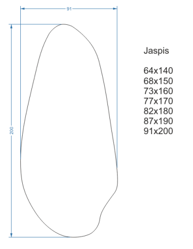 Zrkadlo s nepravidelným tvarom - JASPIS