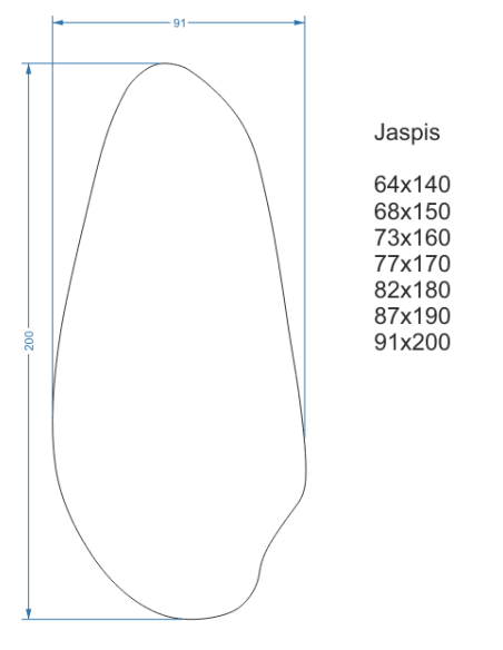 Organické zrkadlo s osvetlením - JASPIS LED III