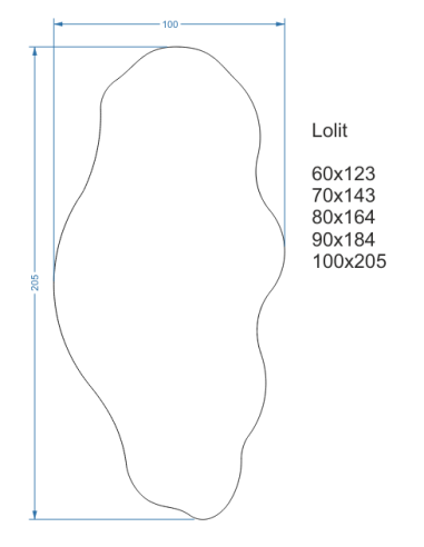Zrkadlo v organickom tvare v rámiku -...
