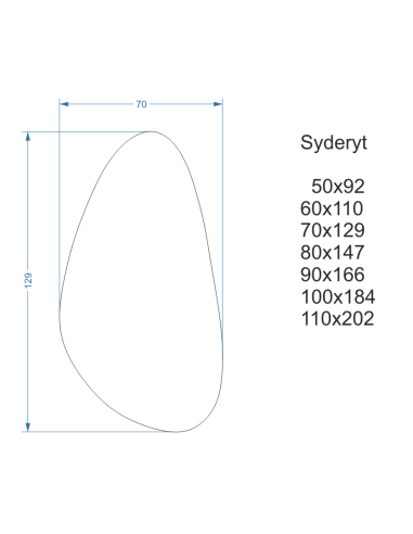 Zrkadlo s nepravidelným tvarom s...