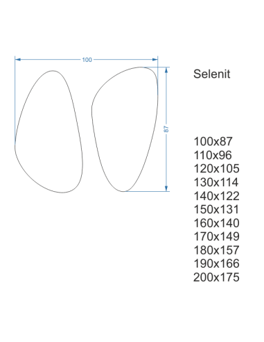 Súprava dvoch nepravidelných zrkadiel...