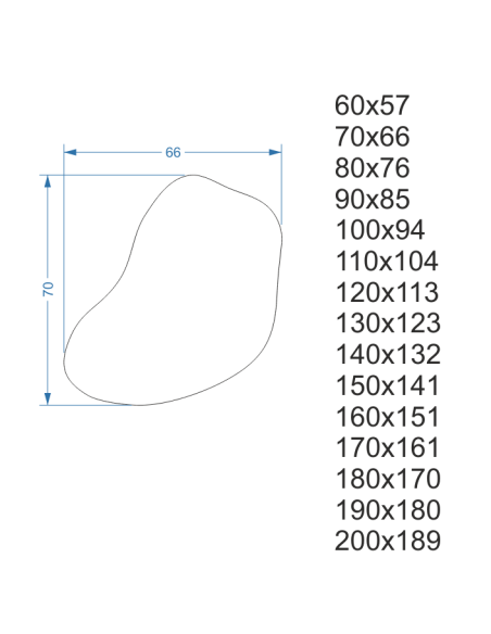 Kúpeľňové zrkadlo s nepravidelným tvarom - KWARC LED II