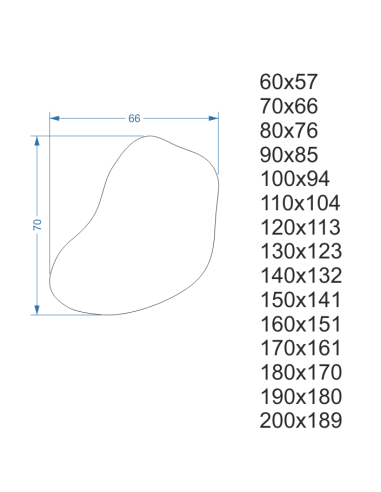 Kúpeľňové zrkadlo nepravidelného...