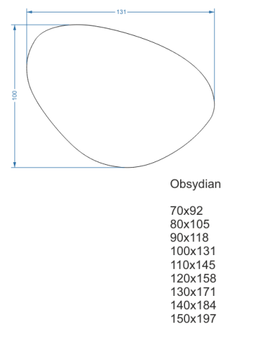 Zrkadlo s nepravidelným tvarom v... Zrkadlo s nepravidelným tvarom v...