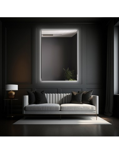 Obdĺžnikové osvetlené zrkadlo s...