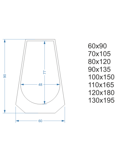 Nepravidelné zrkadlo s MDF rámom - ANDANTE