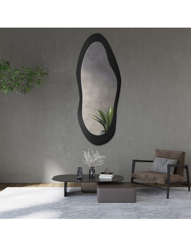 Nepravidelné zrkadlo s MDF rámom -...