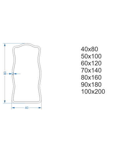 Nepravidelné zrkadlo s MDF rámom -...
