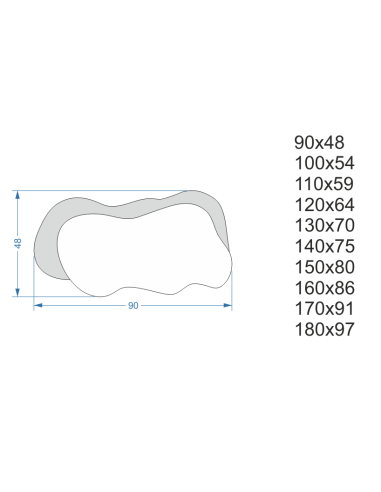 Nepravidelné zrkadlo na starožitnom...