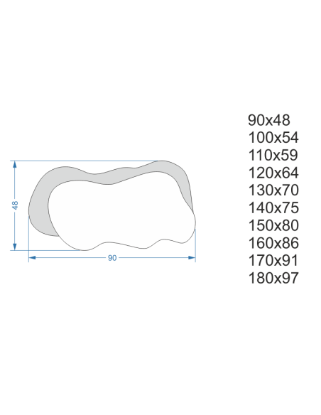 Nepravidelné zrkadlo na starožitnom vintage zrkadle - VELOCE