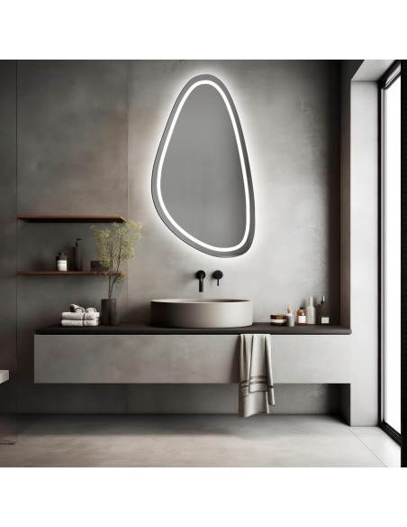 Nepravidelné zrkadlo s osvetlením - SYDERYT LED II