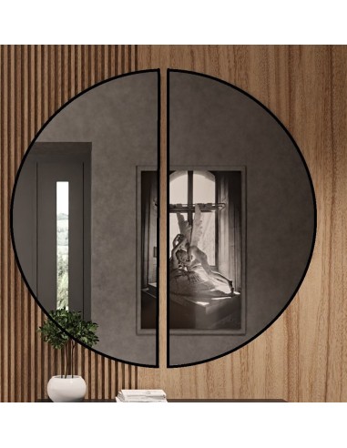 Súprava polovíc kruhu v čiernom MDF...