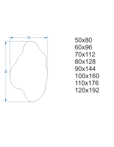 Zrkadlo nepravidelného tvaru - POCO