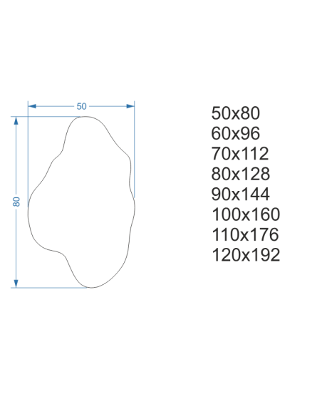Zrkadlo nepravidelného tvaru - POCO