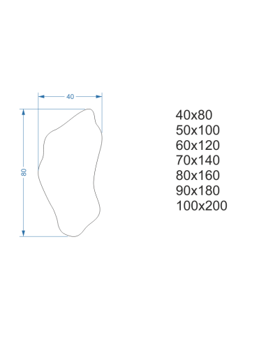 Zrkadlo nepravidelného tvaru - PIENA