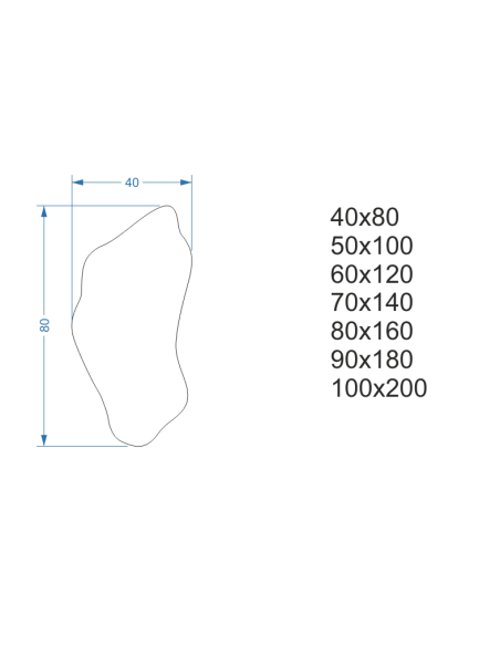 Zrkadlo nepravidelného tvaru - PIENA