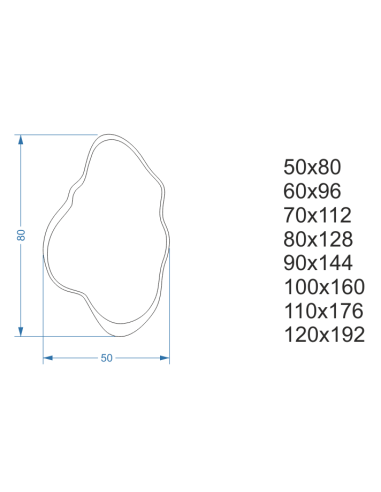 Zrkadlo nepravidelného tvaru s MDF... Zrkadlo nepravidelného tvaru s MDF...