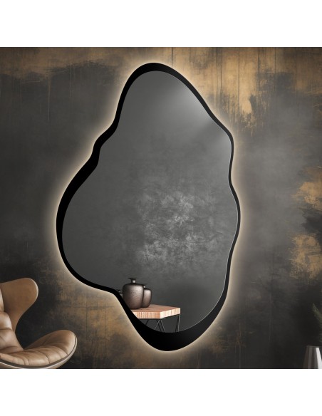 Zrkadlo nepravidelného tvaru s MDF rámom a podsvietením - POCO V LED RÁME