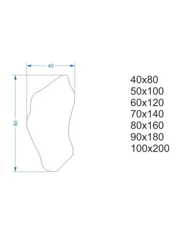 Zrkadlo nepravidelného tvaru s MDF...