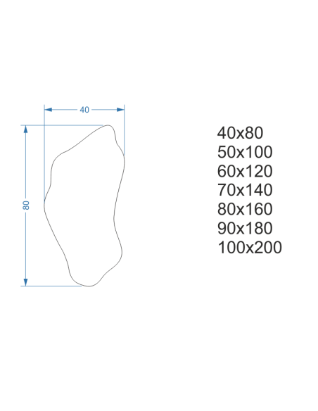 Zrkadlo nepravidelného tvaru s MDF rámom - PIENA V RÁME