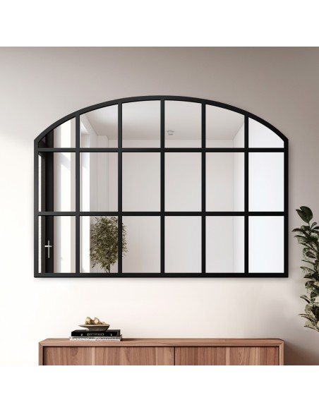 Loftové okenné zrkadlo s priečkami z MDF – REBEKA – farba rámu na výber