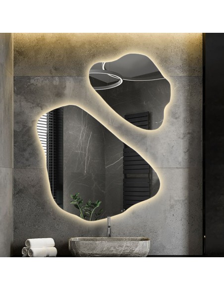 Súprava zrkadiel s nepravidelným tvarom a osvetlením - MORION LED