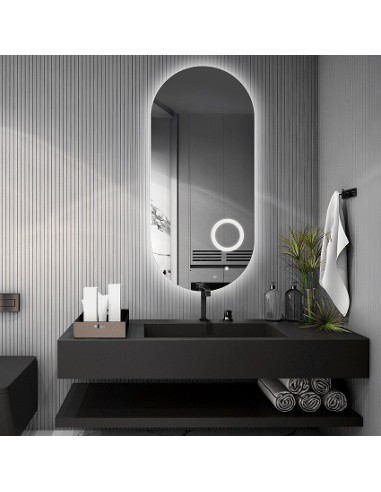 Kúpeľňové oválne zrkadlo s LED zoom... Kúpeľňové oválne zrkadlo s LED zoom...