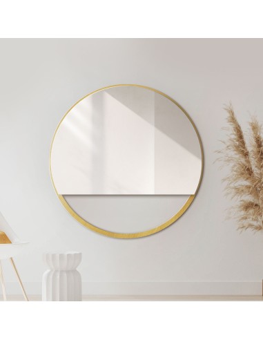 Okrúhle zrkadlo v zlatom MDF ráme...