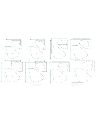 Súprava zrkadiel nepravidelného tvaru...