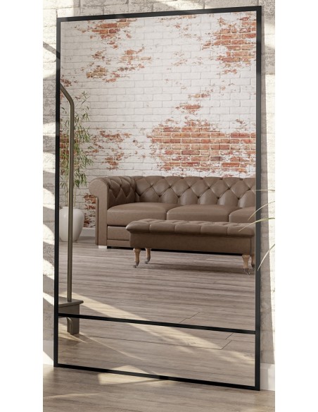 Loftové zrkadlo s priečkami – NORDI – farba rámu na výber