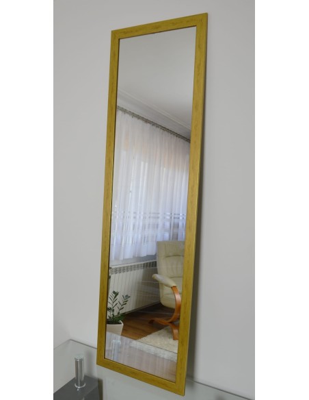 Veľké zrkadlo v jednoduchom elegantnom drevenom ráme - 4501 - farba rámu podľa vášho výberu