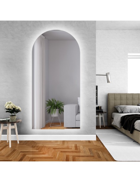 Polovičné oválne kúpeľňové zrkadlo s osvetlením - FRANK LED