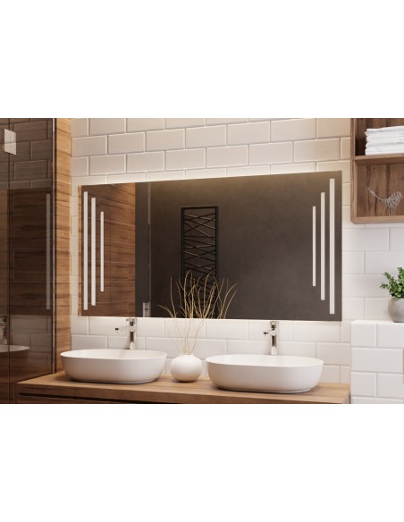 Obdĺžnikové kúpeľňové zrkadlo s osvetlením - ALIS LED