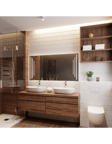 Obdĺžnikové kúpeľňové zrkadlo s osvetlením - ALIS LED