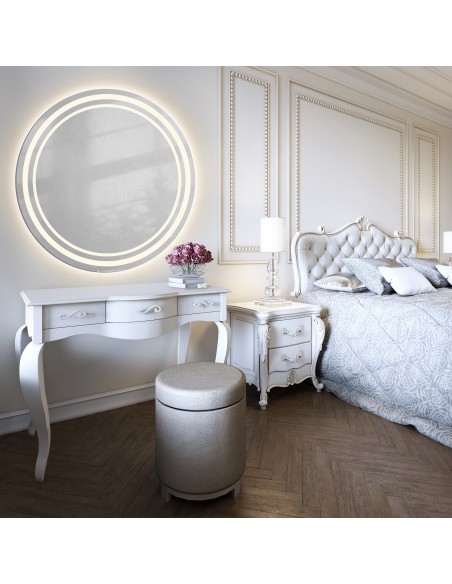 Okrúhle kúpeľňové zrkadlo s osvetlením MAIA DUO LED