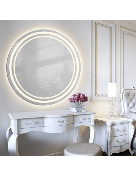 Okrúhle kúpeľňové zrkadlo s osvetlením MAIA DUO LED