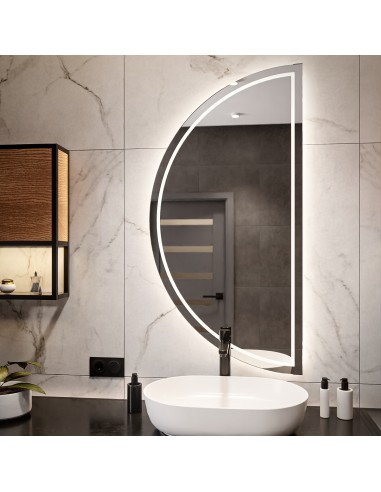 Polkruhové pieskované kúpeľňové...