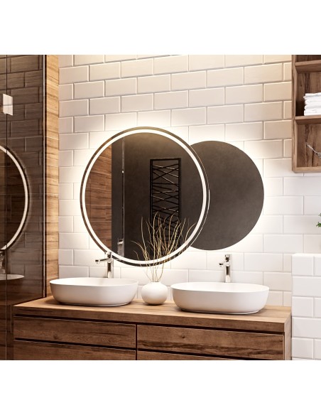 Súprava pieskovaných kúpeľňových zrkadiel s podsvietením - UNIVERSE LED III