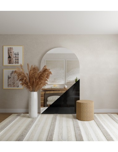 Veľké dekoratívne polooválne zrkadlo...