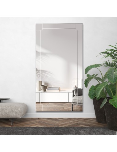 Krištáľové zrkadlo Glamour v zrkadlovom ráme - KIARA OptiWhite