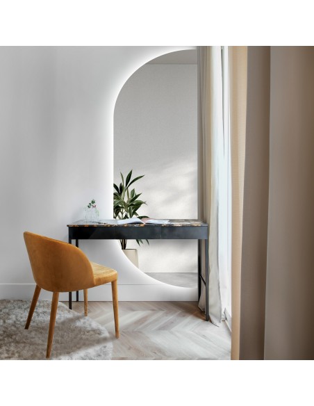 Zrkadlo nepravidelného tvaru s osvetlením - NOE V DVOCH LED ČASTIACH