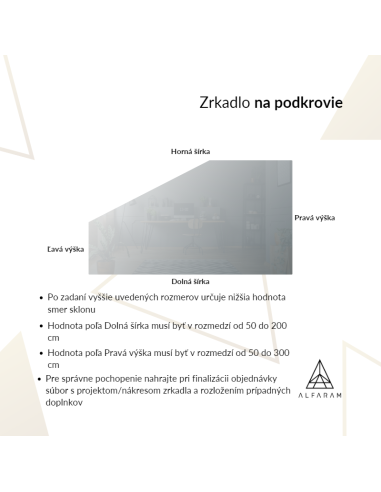 Pieskované zrkadlo na podkrovie - NA...