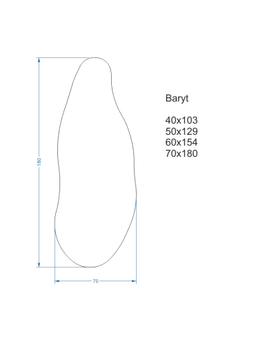 Dekoratívne zrkadlo s organickým...