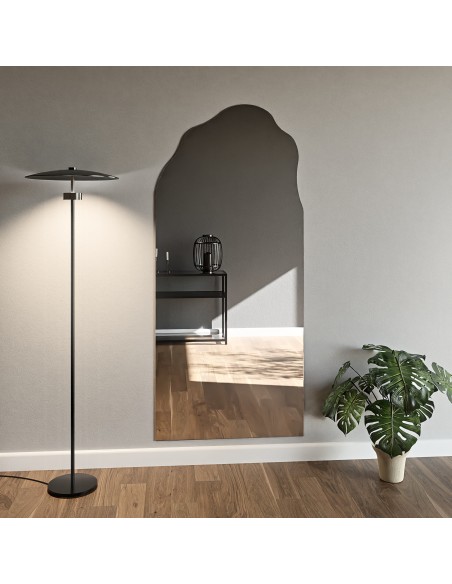 Dekoratívne polovičné oválne zrkadlo s organickým tvarom - AURO 1