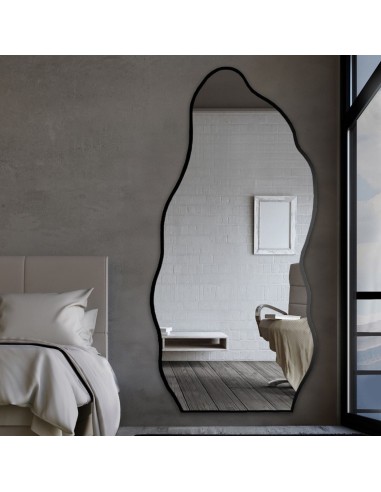 Zrkadlo s organickym tvarom v ráme -...