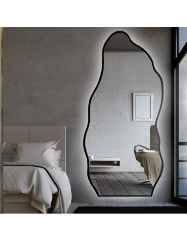 Organicky tvarované zrkadlo v ráme s... Organicky tvarované zrkadlo v ráme s...