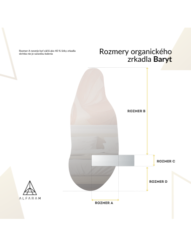 Zrkadlo s nepravidelným tvarom s...