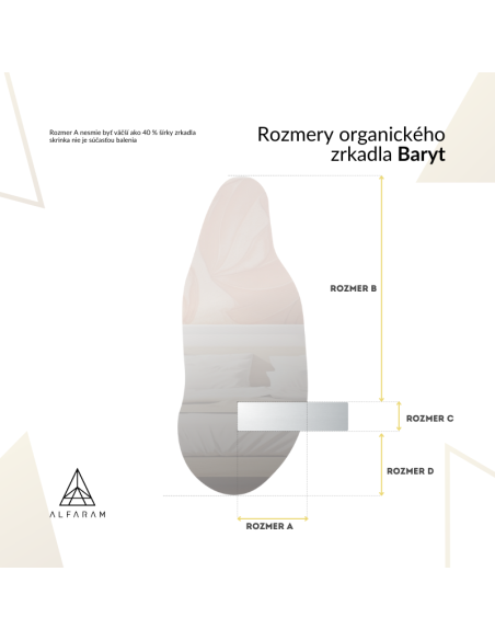 Zrkadlo s nepravidelným tvarom s výrezom pre skrinku so svietením - BARYT LED