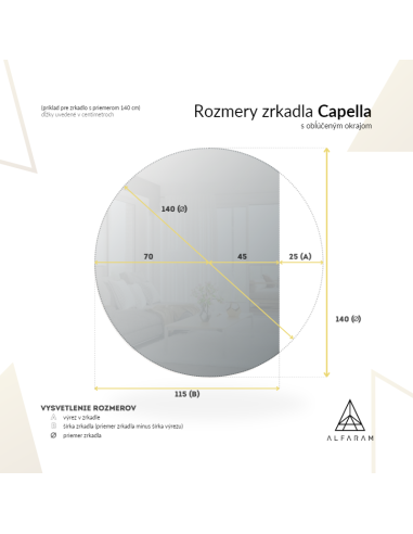 Kúpeľňové zrkadlo okrúhle so skoseným...