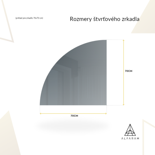 Zrkadlo štvrtkruhu v ráme z... 2